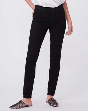 Paige have taken a comfortable jean option and made is as chic as it is easy to wear.  With sleek pockets and a clean waistband this is like no other elasticated waist pull on trouser you have ever tried.  In classic black we would suggest you pair this with an oversized jumper and knee high boots. 