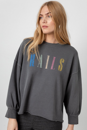 If you like your sweatshirts to  have that cozy lived in look the Rails Signature Sweatshirt is for you!  With a super relaxed shape, crafted from vintage terry, an oversized fit, dropped shoulders and an uber cool raw hem this is the perfect lounge worthy piece to add to your collection. 