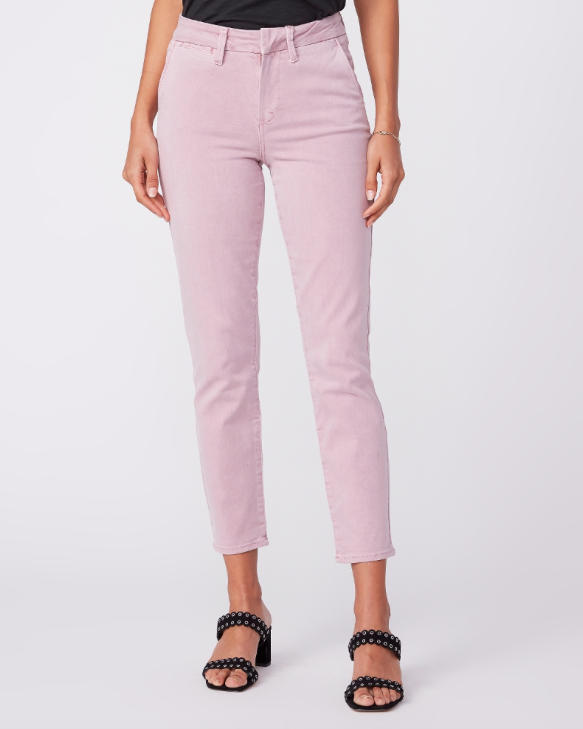 Let me introduce you to Romy.  Paige's newest silhouette is an easy going yet put together slim trouser.  Cut from super soft denim in a feminine mauve Romy features a hook and bar waist closure, traditional trouser pockets and a neat fit.  We especially love these with our favourite trainers.    