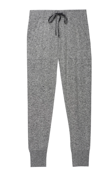 Super soft brushed jersey pant with front patch pockets, elastic waist with velvet drawstring closure, and ribbed tapered leg. Amazing for when you want to lounge in the house or simply go about your day in the most comfortable fashion possible.