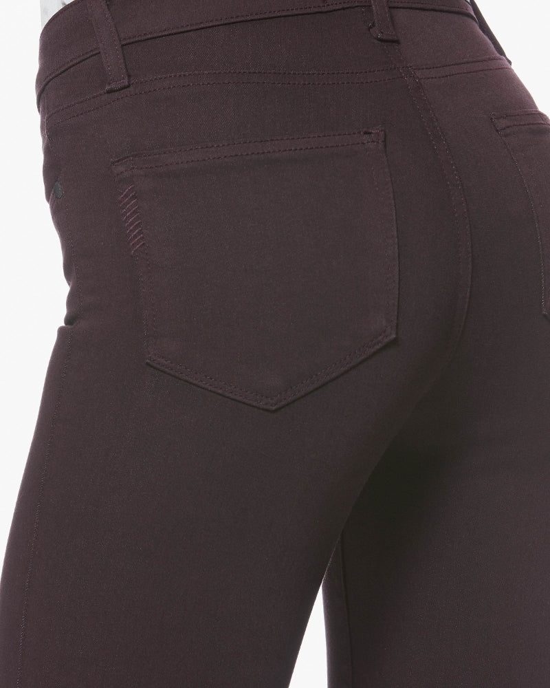 Verdugo, Paige's best-selling style, features an ultra skinny mid-rise fit. Made with their signature TRANSCEND fiber technology, these jeans provide supreme softness, stretch, and flexibility. This pair is highlighted in a deep wine colour detailed with tonal stitching and antique silver hardware for a clean and tailored finish.