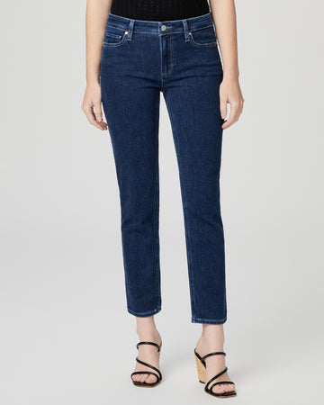 Crafted in Paige's vintage denim, Amber is a great mid-rise jean with a straight leg, creating a streamlined look. In a dark wash these jeans feature subtle lived-in details that make them super comfortable and soft to wear. 