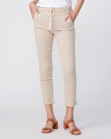 These chino-jogger style jeans from Paige bring effortless style this season. Featuring a soft drawstring and a faded beige wash these jeans are an easy sporty staple that look great with trainers or a luxe pair of chunky sandals.